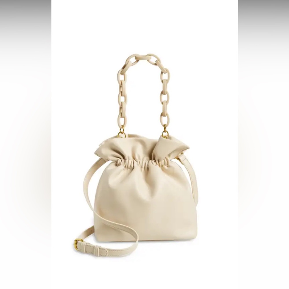 Faux Leather Bucket Bag